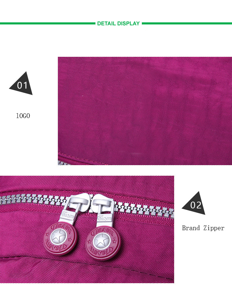 Nylon Waterproof Laptop Backpack / 13 colors