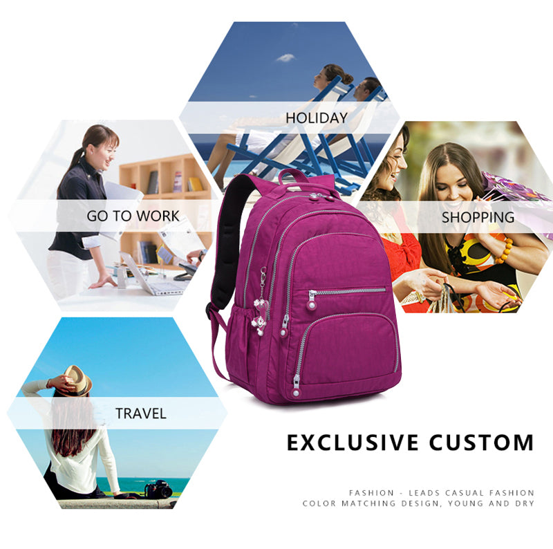 Nylon Waterproof Laptop Backpack / 13 colors