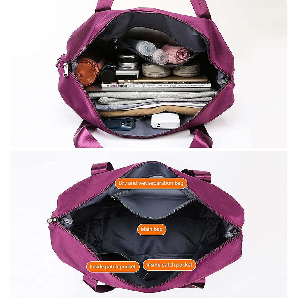 Foldable travel bag, waterproof, large bag, luggage, multi-functional | 4 colors